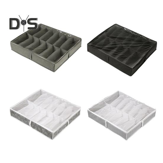 Регулируемый органайзер для обуви, экономящий место, контейнер для обуви большой емкости, складная конструкция, контейнер для хранения обуви с застежками-молниями