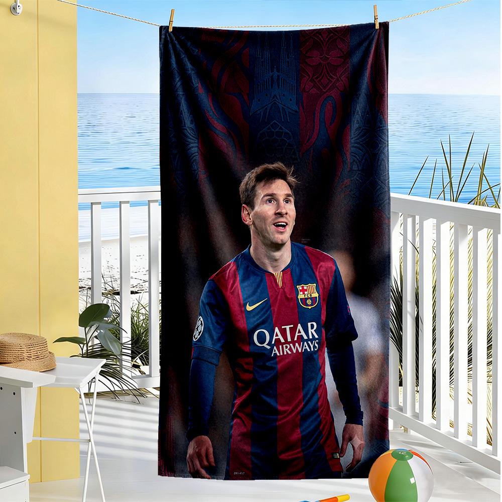 Messi Beach Towel Super Soft & Absorbent Comfortable Lightweight Suitable for Swimming, Gym, Camping, Yoga Vacation