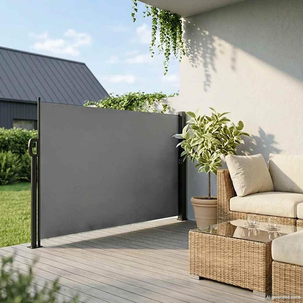 Vidaxl Zwijana Markiza Boczna, Antracytowa, 180X500 Cm