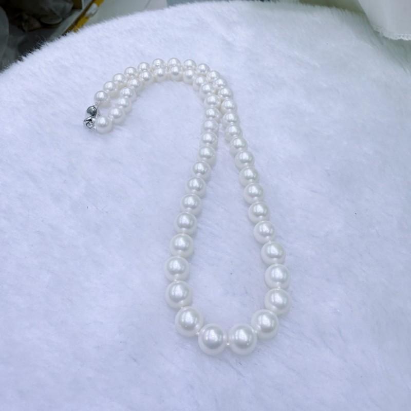 Natural Freshwater Pearl Necklace 8-9mm Near Flaw Clasp Mothers Day Gift