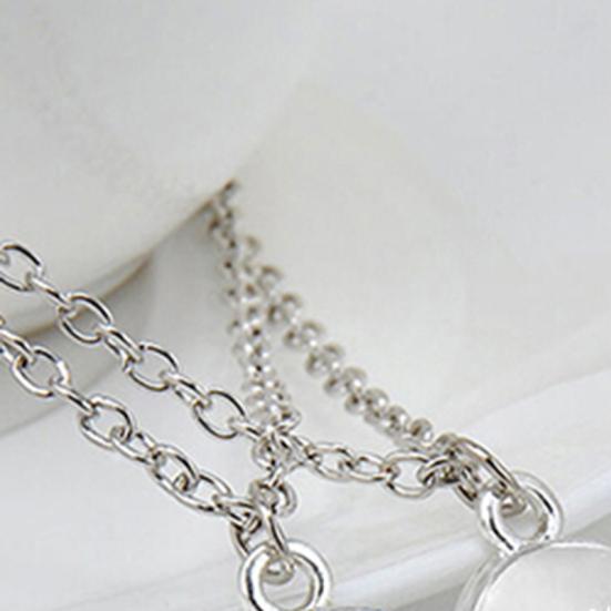 2 Pcs/Set  Mom Mother & Daughter Love Heart Pendant Charm Chain Necklace MIT