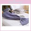 Handmade Mermaid Tail Crocheted Cocoon Blankets Sofa Quilt Rug Knit Adults Gifts
