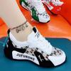 New Ladies Casual Sneakers Summer Print Fashion Breathable Mesh Lace Up Sports Shoes for Women Vulcanize Shoes Zapatos De Mujer