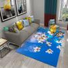 Magnolia Flower Carpet Pink and White Flower Rugs Door Mats Bedroom Decor Floor Rugs for Bathroom Kitchen Entrance Anti-slip Rug