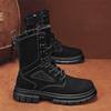 Мужские ботинки из натуральной кожи Зимние уличные Нескользящие Теплые ботинки Высокого качества Снежные Высокие ботинки Модные дизайнерские Ботильоны 2025