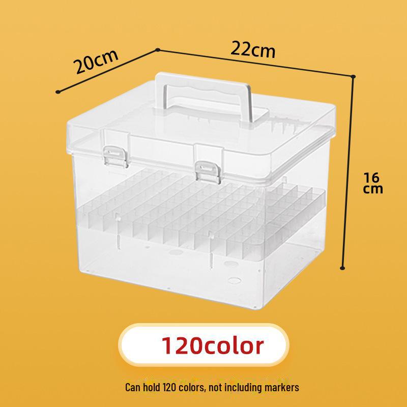 Портативный контейнер для хранения маркеров на 80 цветов с прозрачным основанием