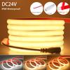 COB LED Strip Light IP68 Waterproof CRI90 Flexible LED Tape DC24V 320LEDs/m Silicone Tube High Density Liner LED Strip Lamp