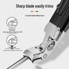Кусачки для ногтей из нержавеющей стали с длинной ручкой и изогнутым лезвием, с большой рукояткой