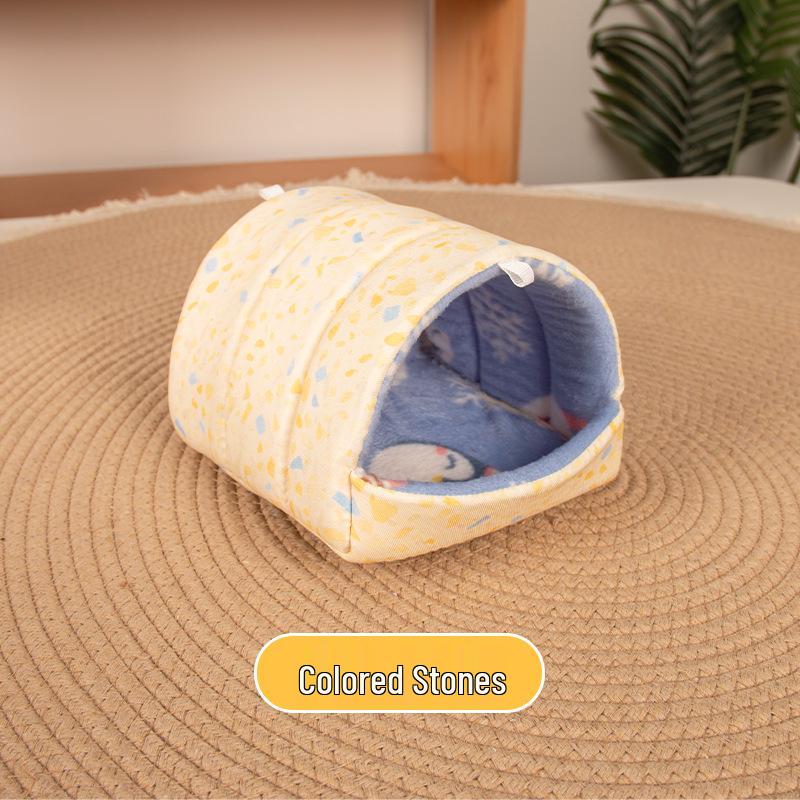 Дышащее хлопковое спальное гнездо для хомяков, морских свинок, попугаев и птиц - Уютное укрытие