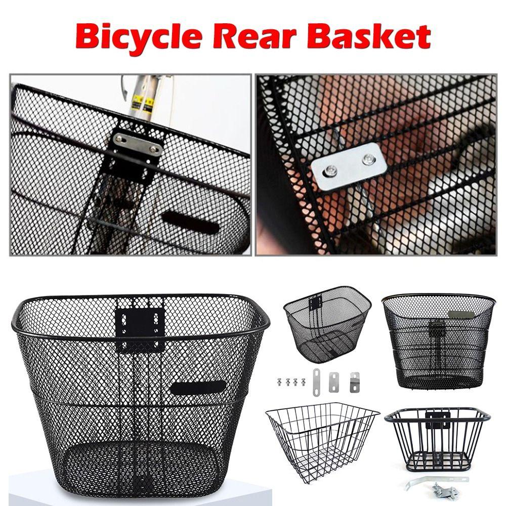 Фиксированная Прочная Корзина для Горного Велосипеда Металлическая Задняя Велосипедная Корзина Аксессуары для Детского Складного Велосипеда