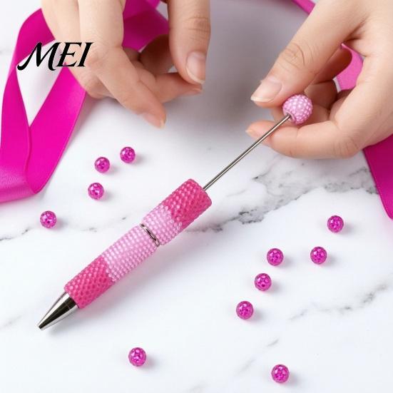 DIY Crafting Pens Beadable Pen, Colorful Fancy Beaded Ballpoint Smooth Flow Gift for Students, Party Favors, Creative Office Supplies
