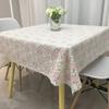Household Plastic Anti Slip Table Mat PVC Square Tablecloth Waterproof and Anti-Scald Printed Tablecloth Tea Table Table Cover,