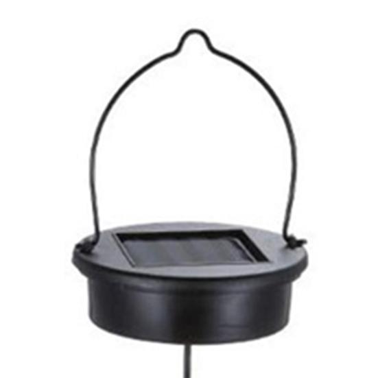 Outdoor Lantern Hollowed-out Art Light-control Iron Drop Water Shaped Solar Operated Garden Projection Light Lamp
