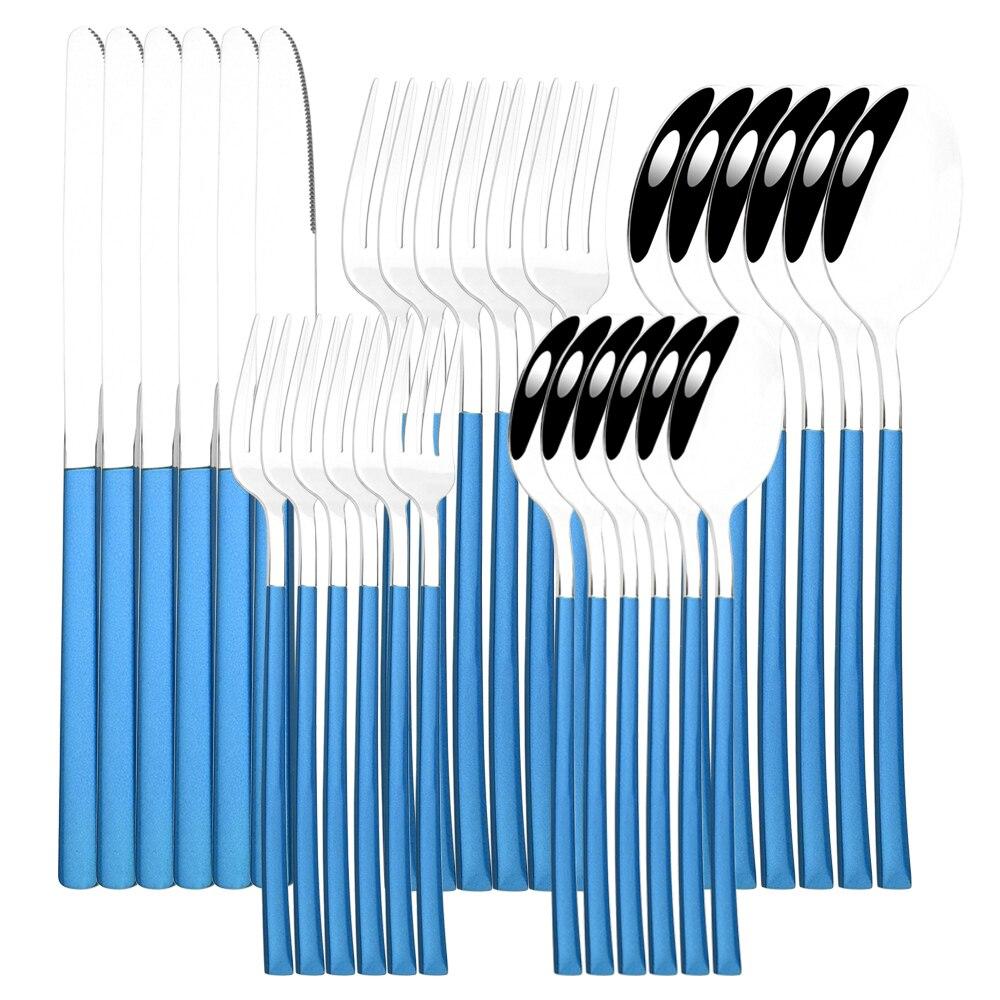 30 шт., набор столовых приборов в стиле вестерн, черное золото, набор столовых приборов из нержавеющей стали, нож, десертная вилка, ложка, набор столовых приборов, столовое серебро