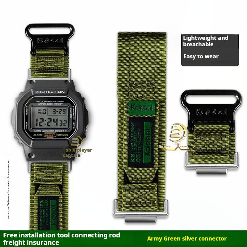 Для часов Casio G-SHOCK DW5600 GW-M5610 GW-B5600 G-5600 GW5000 Ремешок Модифицированный Внешний Плетеный Нейлоновый Холщовый Ремешок для часов мужской браслет
