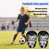 1 Pair Mini Soccer Shin Guards Letter Pattern Anti-slip Kids Teens Adults Players Miniature Shin Pads Protectors Football Games Protective Equipment