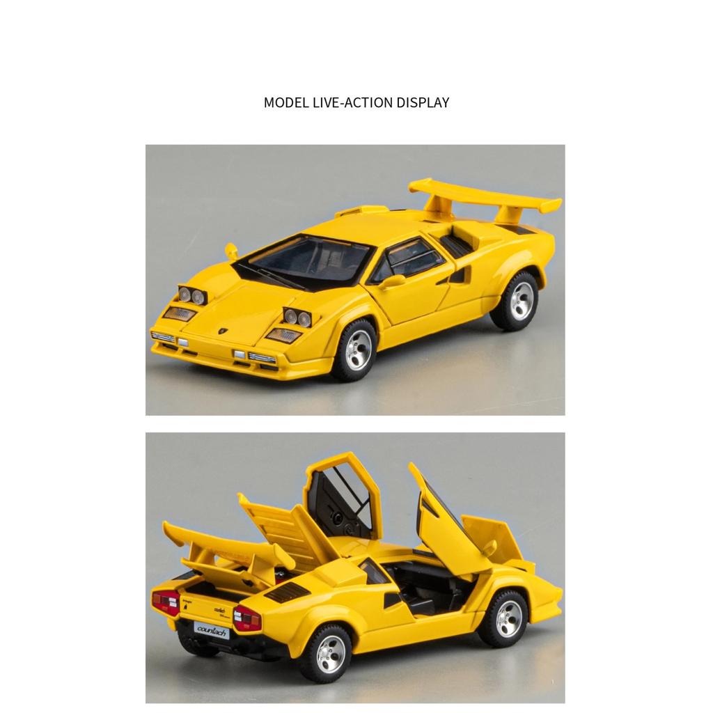 1/32 Lamborghini Countach LP500S Симуляция Сплав Модель Автомобиля Детские Игрушки для Детей Дисплей Украшение Форсаж Игры Ребенок