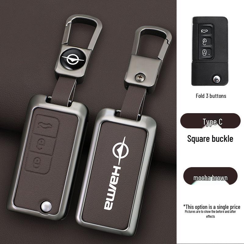 Чехол для ключа автомобиля Haima Knight S7/M5: Металлический корпус 34-го поколения с застежкой для мужчин и женщин