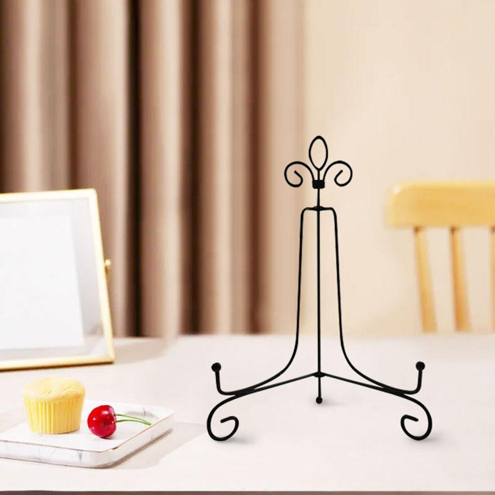 Foldable Plate Stands Iron Photo Pedestal Durable Book Holder  Bowl Picture Frame