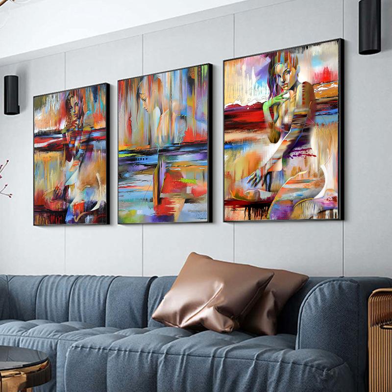 Минималистичный абстрактный сексуальный обнаженный рисунок, женский холст, живопись, постеры, настенные картины, принты для дома, Декор в гостиную