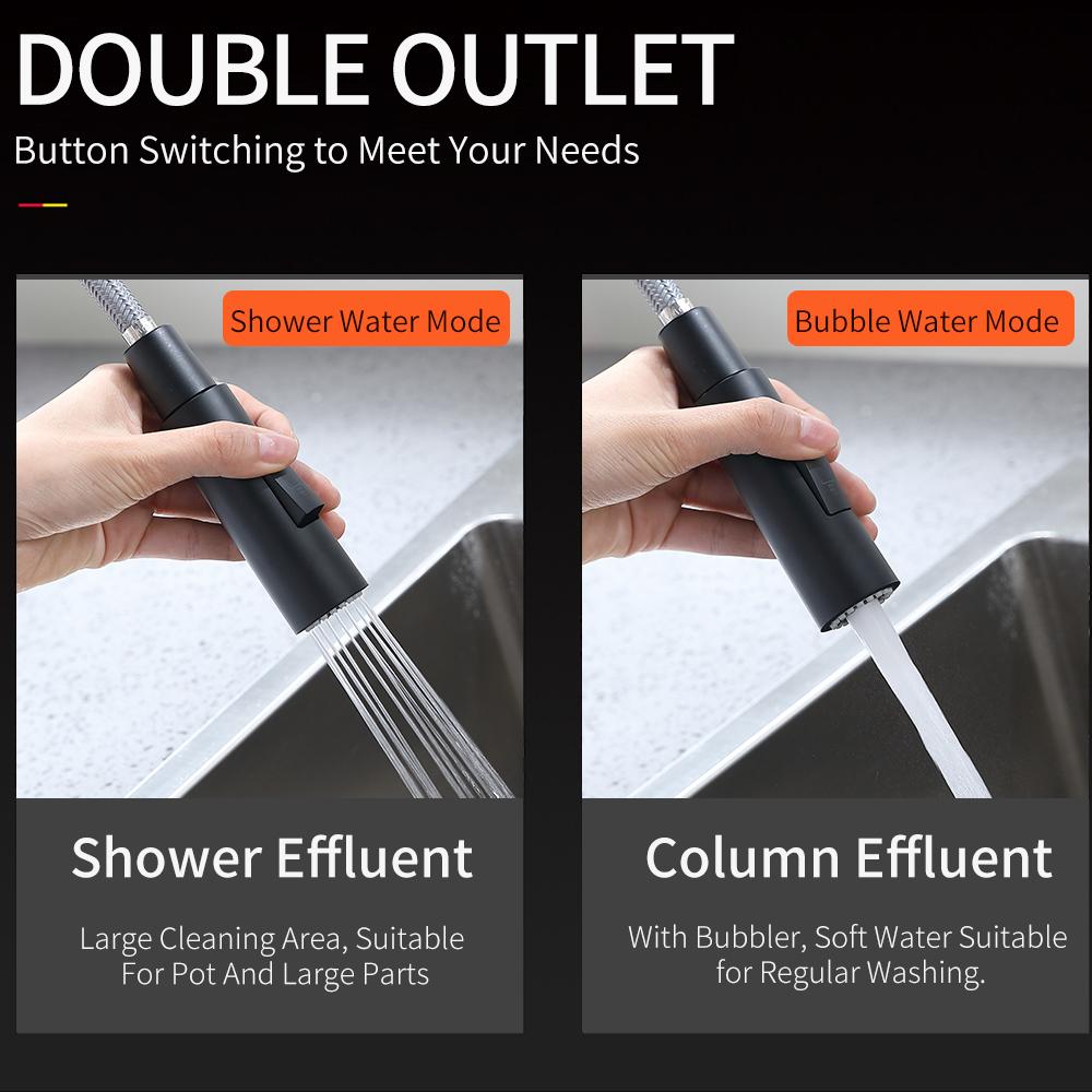 Выдвижной сенсорный черный кухонный кран с чувствительным сенсорным управлением, смеситель для кухни, сенсорный кухонный смеситель 1005