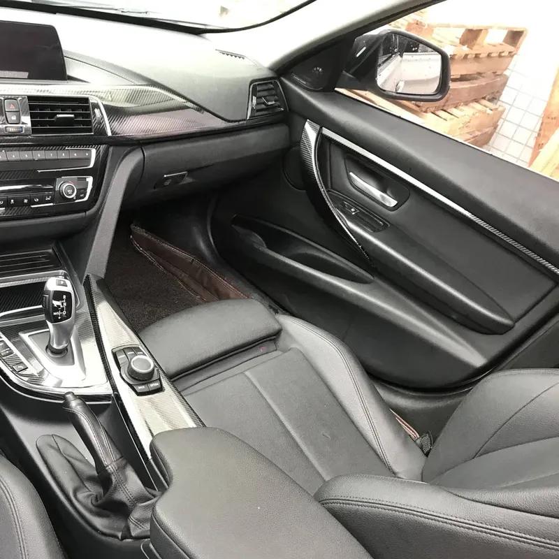 Carbon Fiber For BMW 3 Series F30 2013- Car Film Interior Sticker Center Console Gear Dashboard Air Door Handle Lift Panel