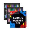 12/24/36Pcs Double Line Outline Marker Pen Set Waterproof Metallic Art Pens Brilliant Colors Graffiti Highlighter Pens