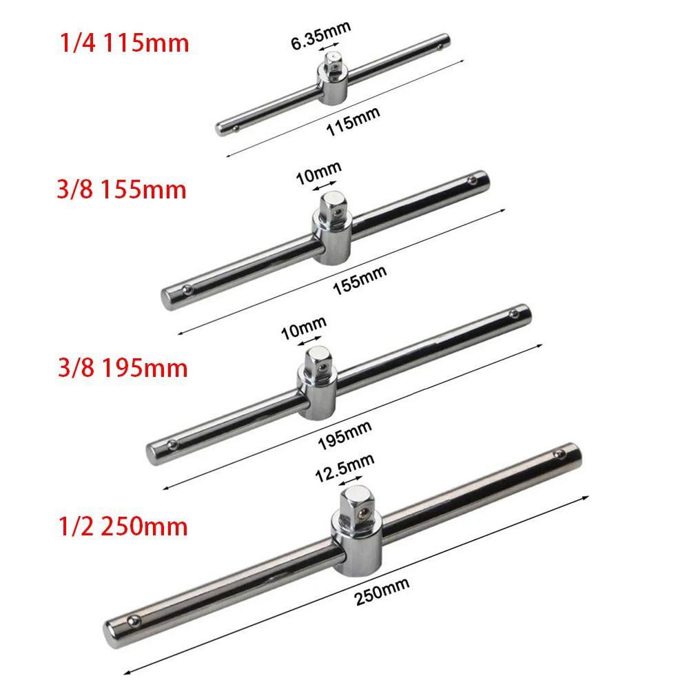 1 шт. 1/4" 3/8" 1/2" Привод Т-образная рукоятка Адаптер-вставка для торцевой головки Скользящий стержень Новый торцевой ключ