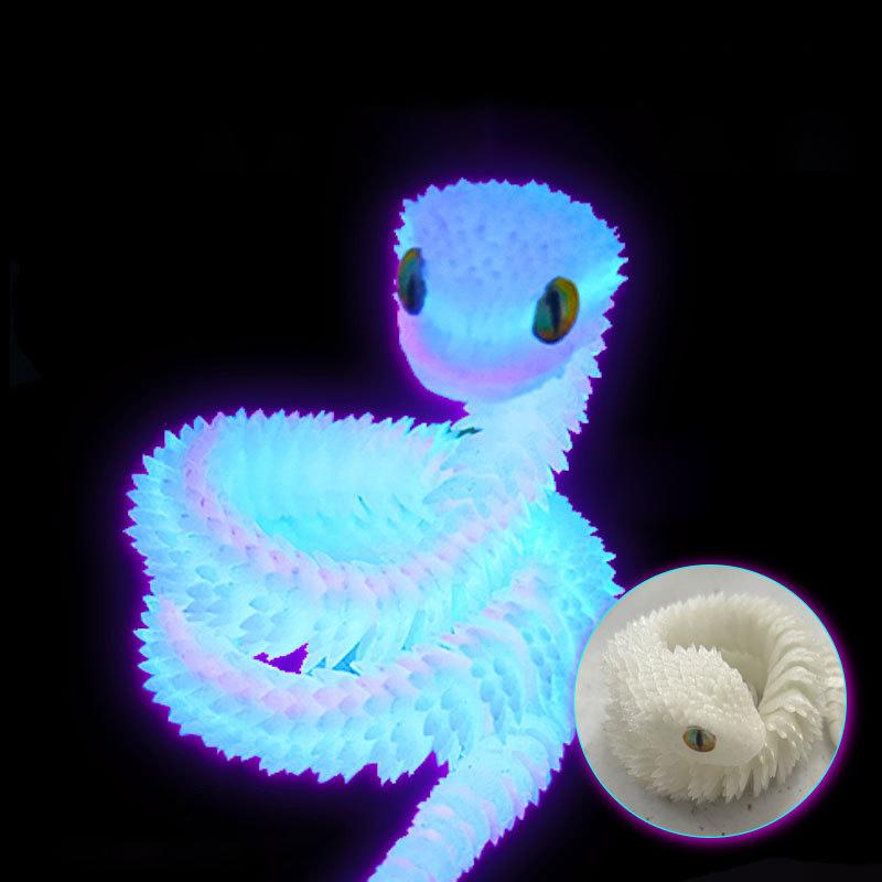 3D-печатная фигурка змеи с подвижными суставами, имитация змеи, креативное украшение для домашнего офиса, новогодние подарки, поделки, подарок