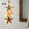 Maritime Inspired Home Accessories Lighted Wooden Fish Starfish Wall Decor, Beachy Decor with Warm LEDs, Handmade Beach Style Accents Coastal Nautical