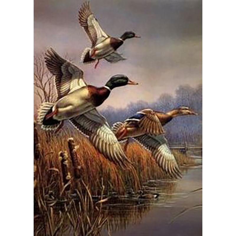 5D DIY Алмазная картина Птица Пейзаж Полный Круглый Алмазная вышивка Набор для вышивки крестом Мозаика Украшение со стразами Подарок