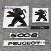 ABS  Auto Logo For 2017 2018 2019 Peugeot 5008 Black Badge Car Front  Rear Trunk Logo Badge Sticker 350THP 380THP GT