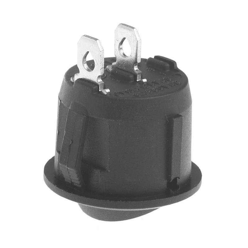 2 Pcs Round Rocker Switch 2 Pin Switch Home Appliances Black SPDT Switch