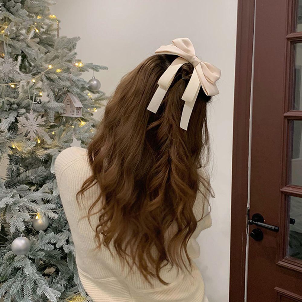 Sweet Hair Hook Bow For Girls Big Korean Barrettes Ponytail Holder Buckle Hairpins Women Hair Clips