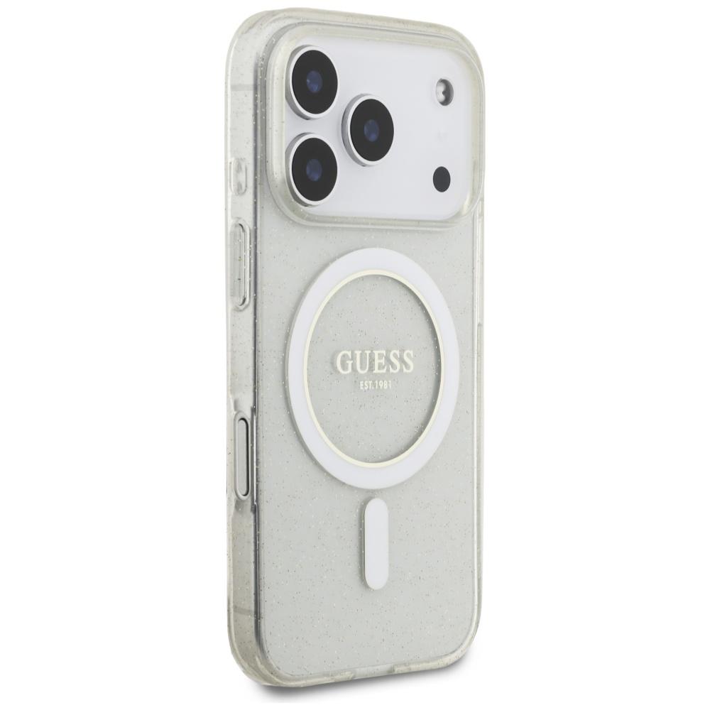 Etui Guess Iml Glitter Pearl Strap Magsafe Do Iphone 17 Pro Przezroczysty