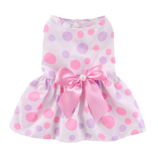 Princess Pet Dress with Bowknot Cute Puppy Cat Skirt Soft Comfortable Chihuahua Clothes for Wedding Party Daily Wear Holidays Special Occasions