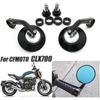 Jiningqiuguodianzi Совместимо с CFMOTO 700 CLX CLX700 CF700 Мотоцикл Ретро Руль Зеркало заднего вида Угол Складной Задний Ручки Руля