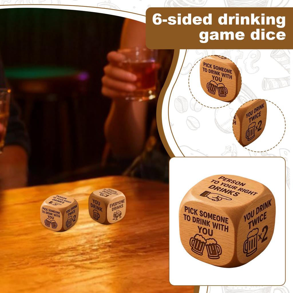 6-sided Drinking Game Dice, Suitable For Family Parties, Gatherings And Parties