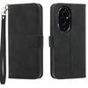 DIERFENG DF-03 For Honor 200 5G Wallet Case Lines Imprinted Leather Phone Cover
