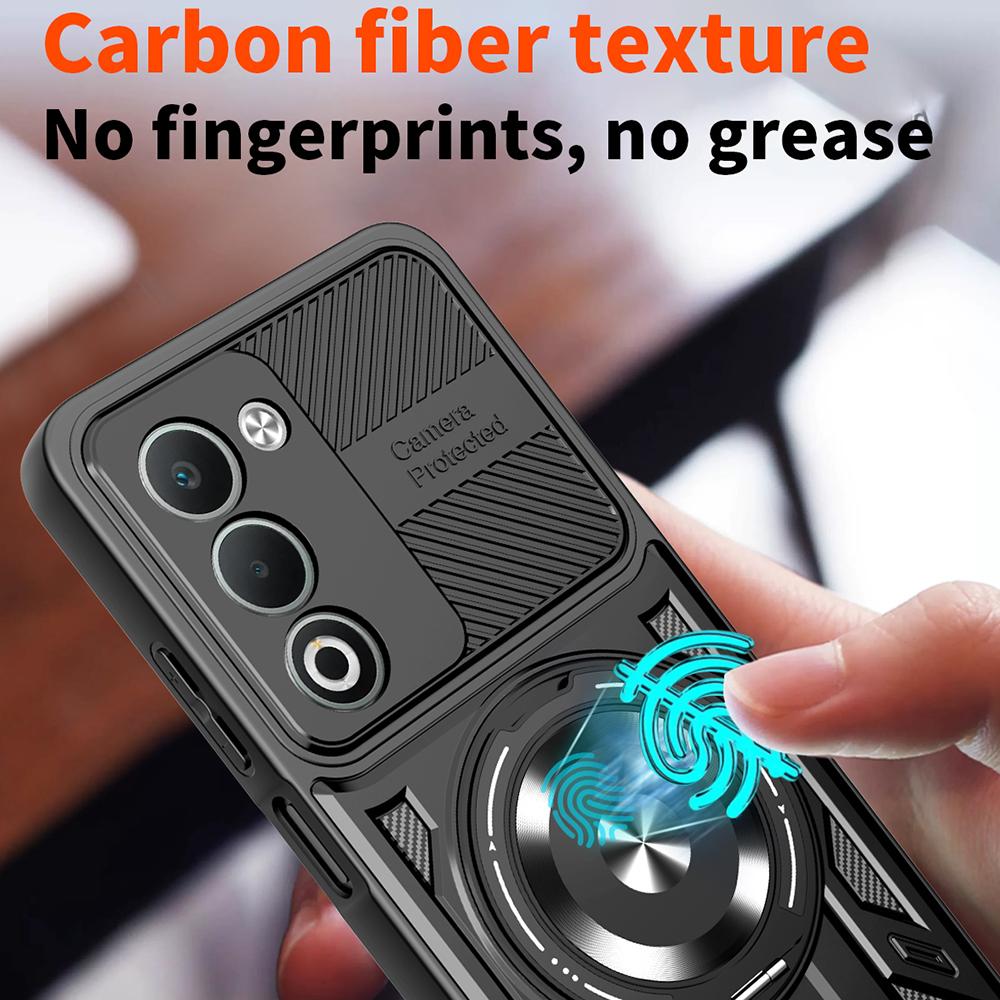 For Oppo A5 5G Magnetic Case Rotating Kickstand TPU+PC Phone Cover