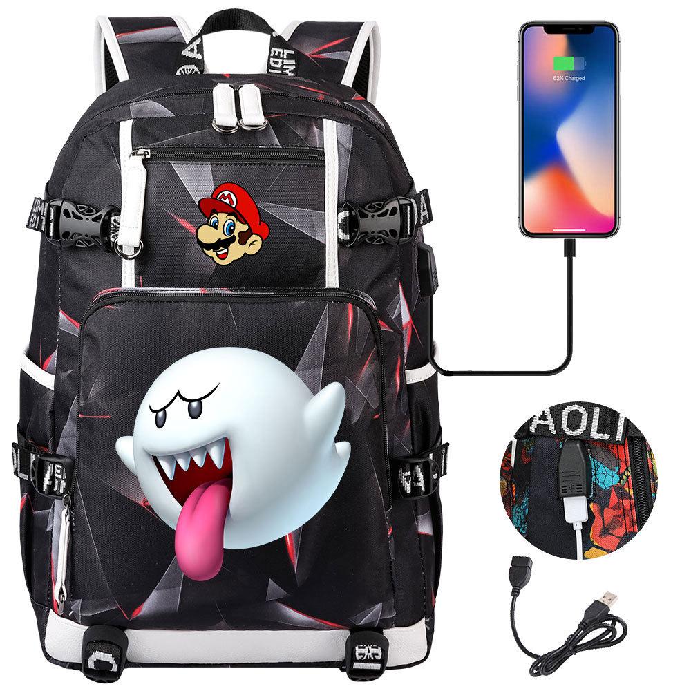 Large Capacity Youth Backpack Trendy Print Unisex Casual Travel Daypack Lightweight Waterproof Teens School Bag