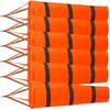 Leiasnow Pack of for Measuring Wind Speed and Wind and Wind and Luminous Pack of Windsocks, 80cm, 6, Direction, Force, Power, Reflective, (Orange &