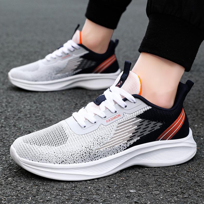 Мужские кроссовки осень 2024 года на шнуровке для бега, легкие, нескользящие, дышащие, повседневные, модные, трендовые, спортивная обувь Zapatillas
