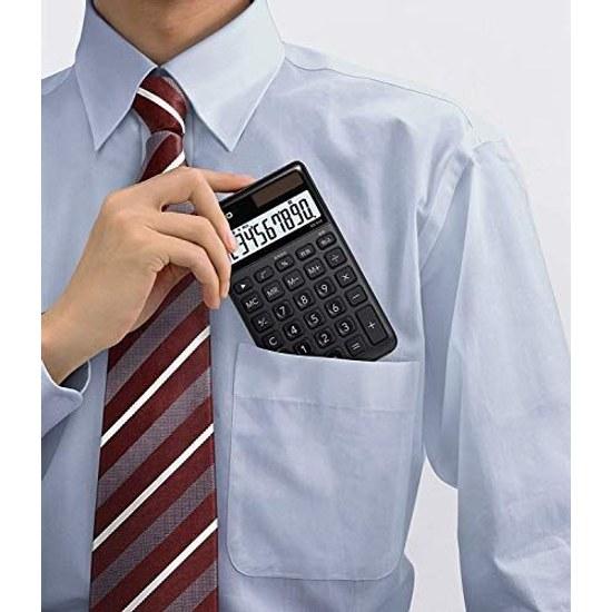 Casio Stylish Calculator Black 10-Digit Large Notebook Type NS-S10-BK-N