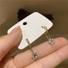 Fashion Jewelry Flower Drop Chain Tassel Earrings 18K Gold Plated 925 Sterling Silver Hoop Earrings Jewelry for Women