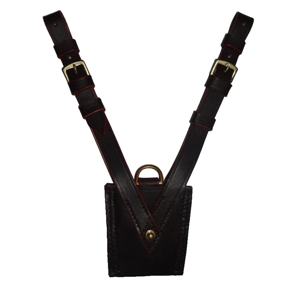 WWII British Army Sam Browne Leather Sword Frog for Belt Dark Brown DI-8FX8-4RQK