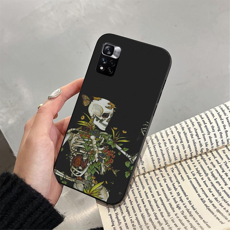 Чехол для телефона с рисунком скелета для Xiaomi Redmi note 13 12 Pro 11S 11 10 Pro 10S 12S Redmi 13 14C 10 13C