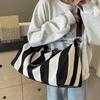Ретро полосатая женская дорожная сумка большой вместимости, прочная оксфордская сумка-трансформер через плечо для поездок на выходные и ежедневных поездок на работу CLE