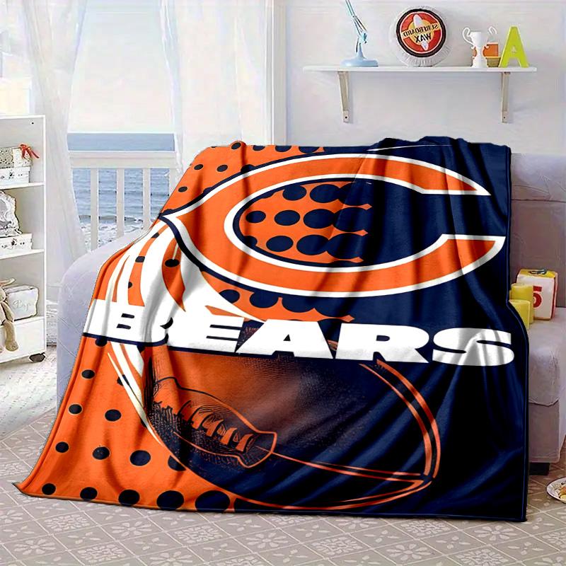 Chicago Bears Portable Blanket/Soft Blanket Bedding Blanket Suitable for Travel Camping Living Rooms Offices Sofas Fan Gifts