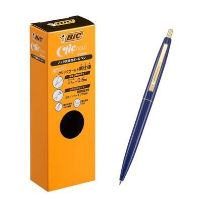 Bic Japan Bic Click Gold Шариковая ручка Королевский синий 12 CFCGRBL05BLKJ Ручка, 0,5, На масляной основе, Черный, Плавная, Корпус, Ручки,
